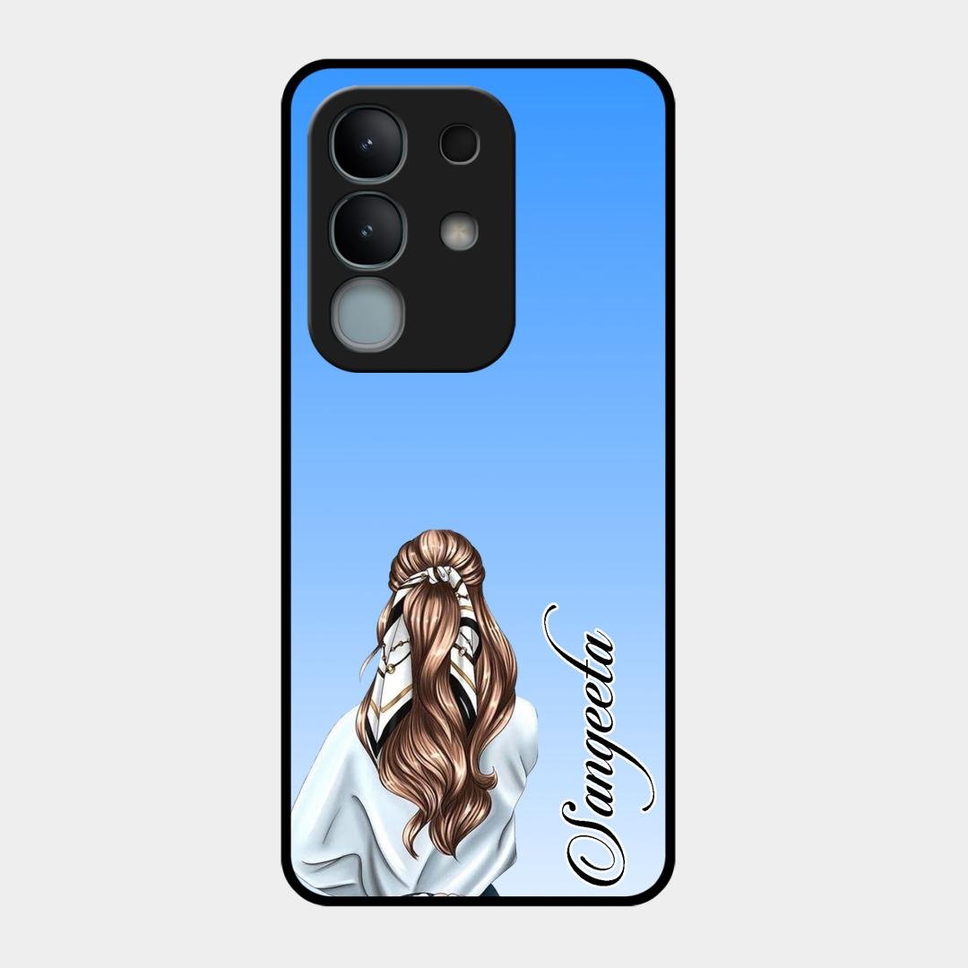 Styles Girl Customize Name Glass Case For Vivo Y31 Pro 5G