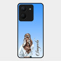 Styles Girl Customize Name Glass Case For Vivo Y36