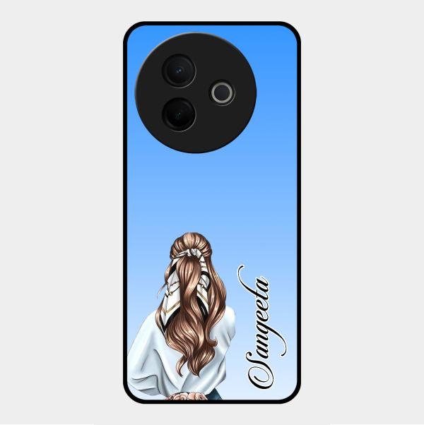 Styles Girl Customize Name Glass Case For Vivo Y39 5G