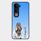 Styles Girl Customize Name Glass Case For Vivo Y400 5G