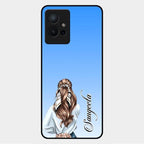 Styles Girl Customize Name Glass Case For Vivo Y75 5G
