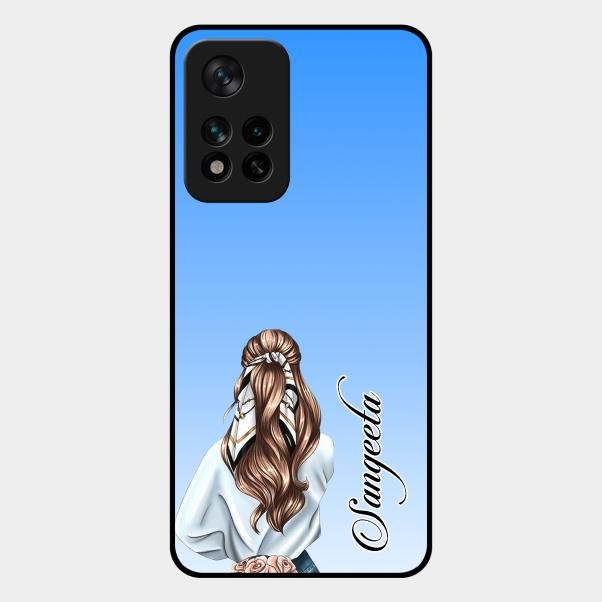 Styles Girl Customize Name Glass Case For Xiaomi 11I 5G