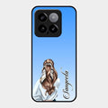 Styles Girl Customize Name Glass Case For Xiaomi 14 5G