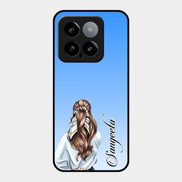 Styles Girl Customize Name Glass Case For Xiaomi 14 5G