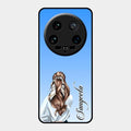 Styles Girl Customize Name Glass Case For Xiaomi 14 Ultra