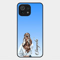 Styles Girl Customize Name Glass Case For Xiaomi Mi 11 Lite