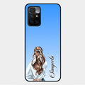 Styles Girl Customize Name Glass Case For Xiaomi Redmi 10 Prime 2022