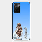 Styles Girl Customize Name Glass Case For Xiaomi Redmi 10 Prime