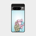 Styles Girl With Balloon Glass Case For Google Pixel 8 Pro 5G