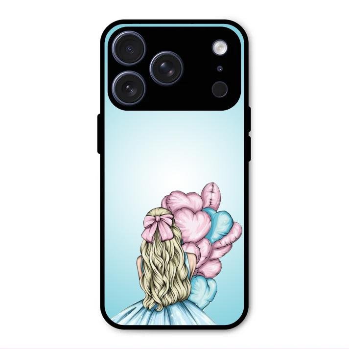Styles Girl With Balloon Glass Case For iPhone 17 Pro Max