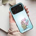 Styles Girl With Balloon Glass Case For iPhone 17 Pro Max