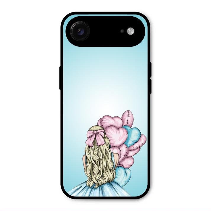 Styles Girl With Balloon Glass Case For iPhone Air