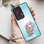 Styles Girl With Balloon Glass Case For Motorola - ShopOnCliQ