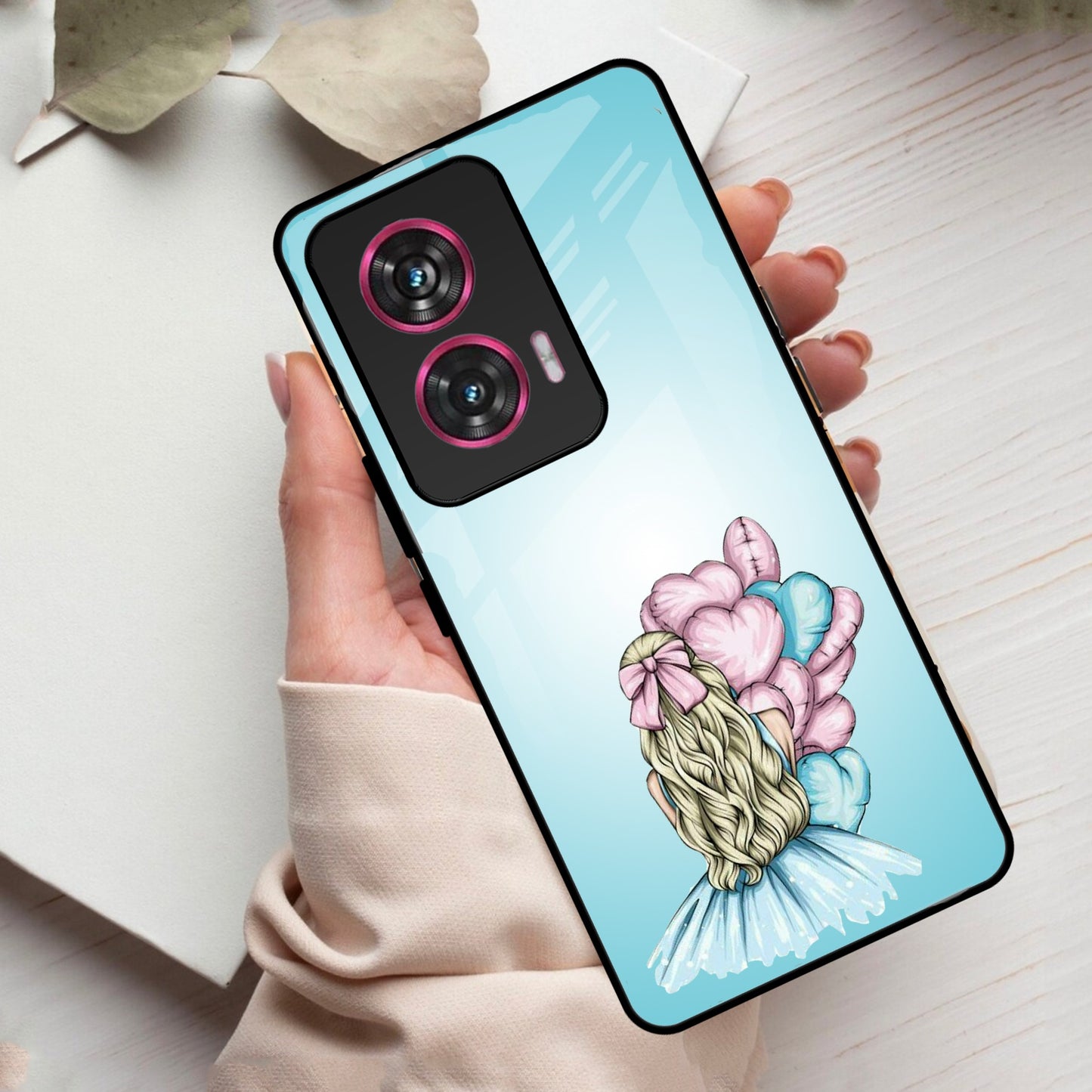 Styles Girl With Balloon Glass Case For iPhone - ShopOnCliQ