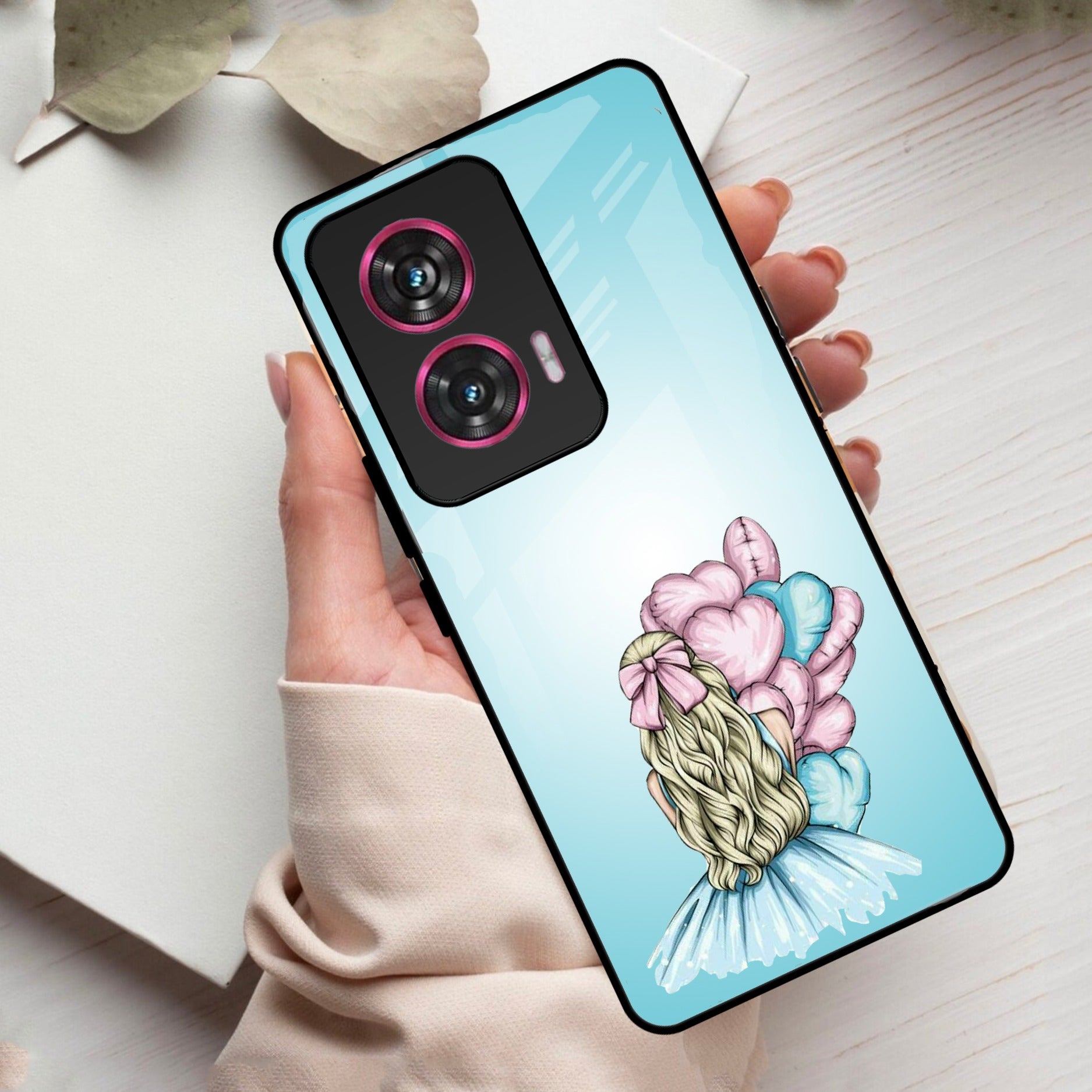 Styles Girl With Balloon Glass Case For iPhone - ShopOnCliQ