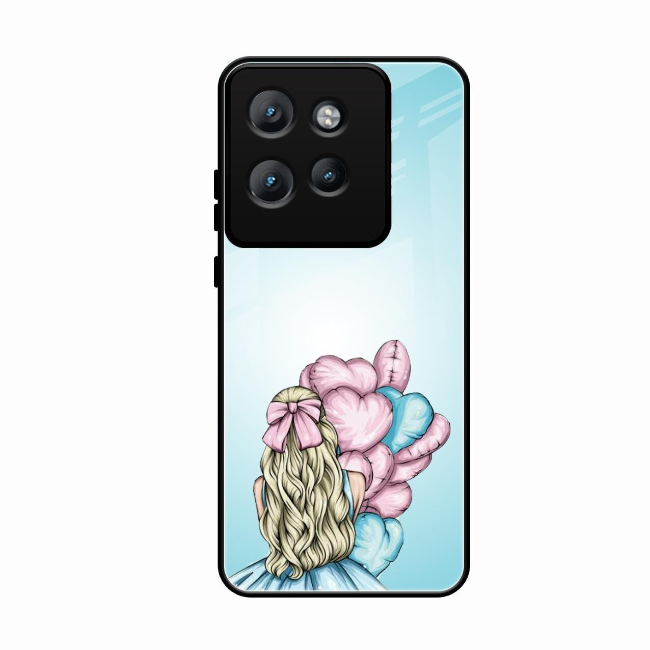 Styles Girl With Balloon Glass Case For Motorola Edge 50 Neo