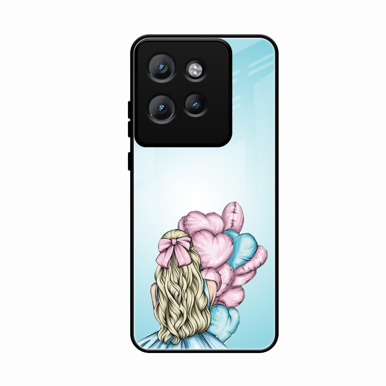 Styles Girl With Balloon Glass Case For Motorola Edge 50