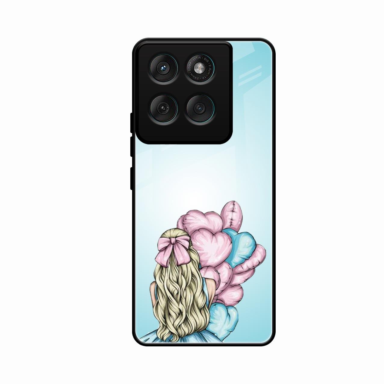 Styles Girl With Balloon Glass Case For Motorola Edge 60 5G