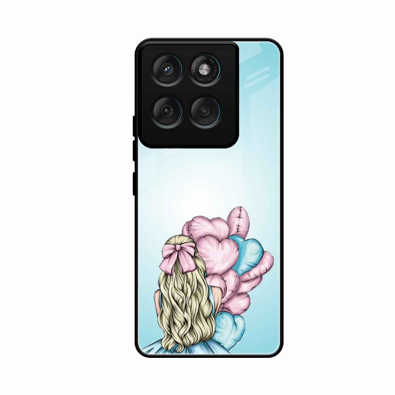Styles Girl With Balloon Glass Case For Motorola Edge 60 Stylus 5G