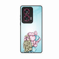 Styles Girl With Balloon Glass Case For Motorola G96 5G