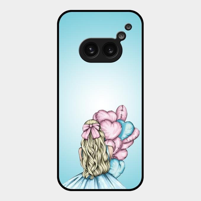 Styles Girl With Balloon Glass Case For Nothing Phone 2A 5G