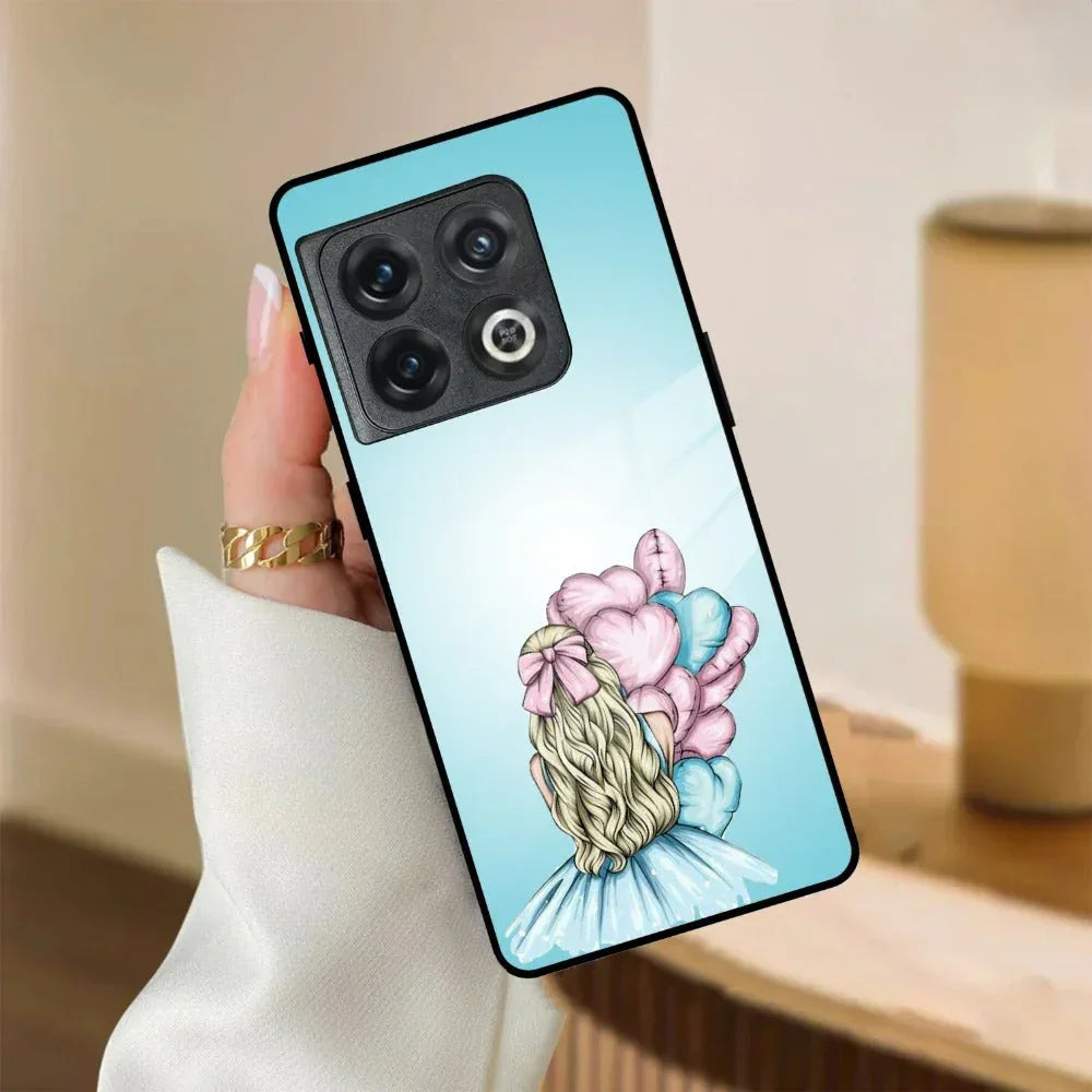 Styles Girl With Balloon Glass Case For Oneplus - ShopOnCliQ