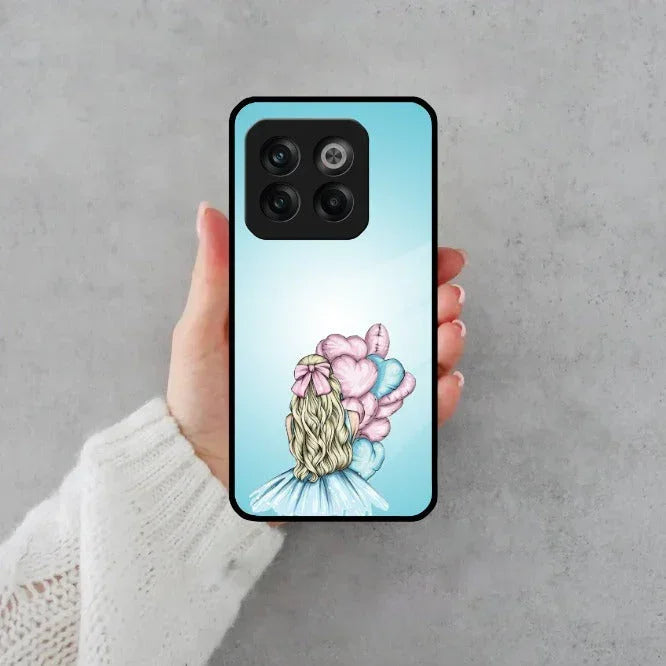 Styles Girl With Balloon Glass Case For Oneplus - ShopOnCliQ