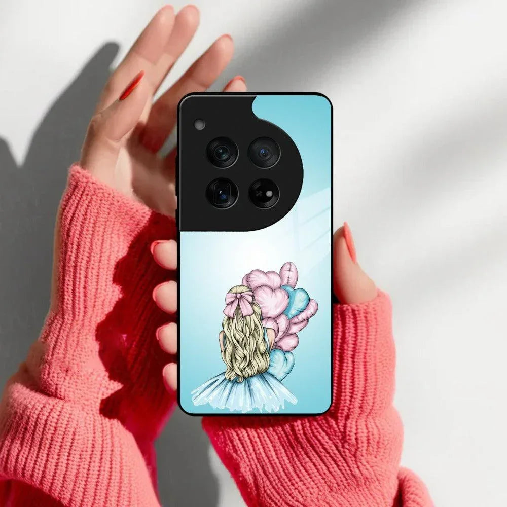 Styles Girl With Balloon Glass Case For Oneplus - ShopOnCliQ