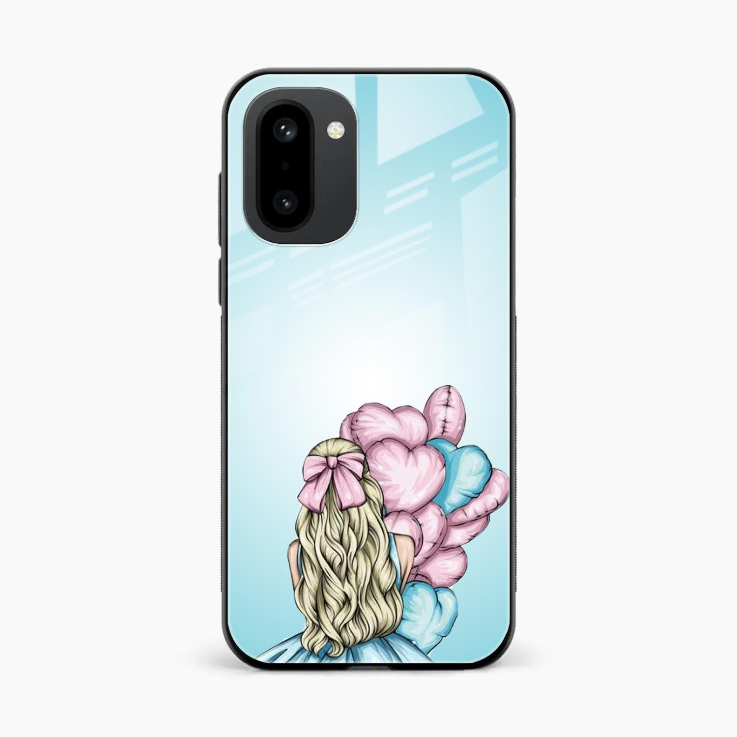 Styles Girl With Balloon Glass Case For OnePlus 15R 5G
