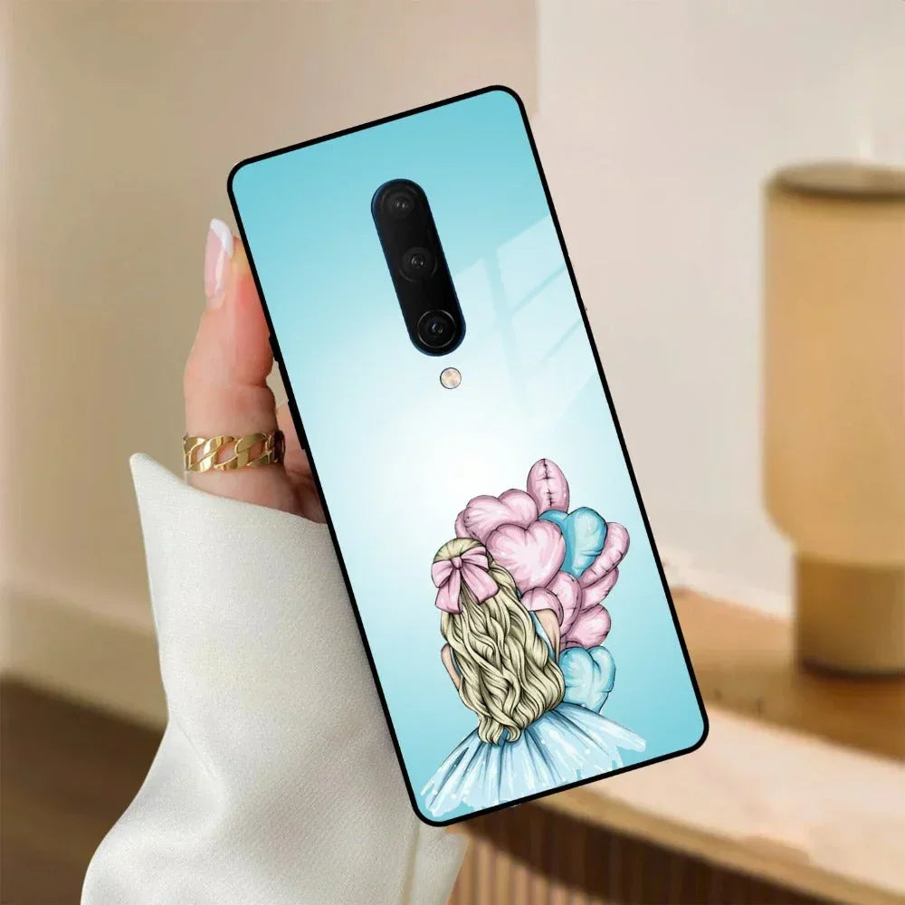 Styles Girl With Balloon Glass Case For Oneplus - ShopOnCliQ