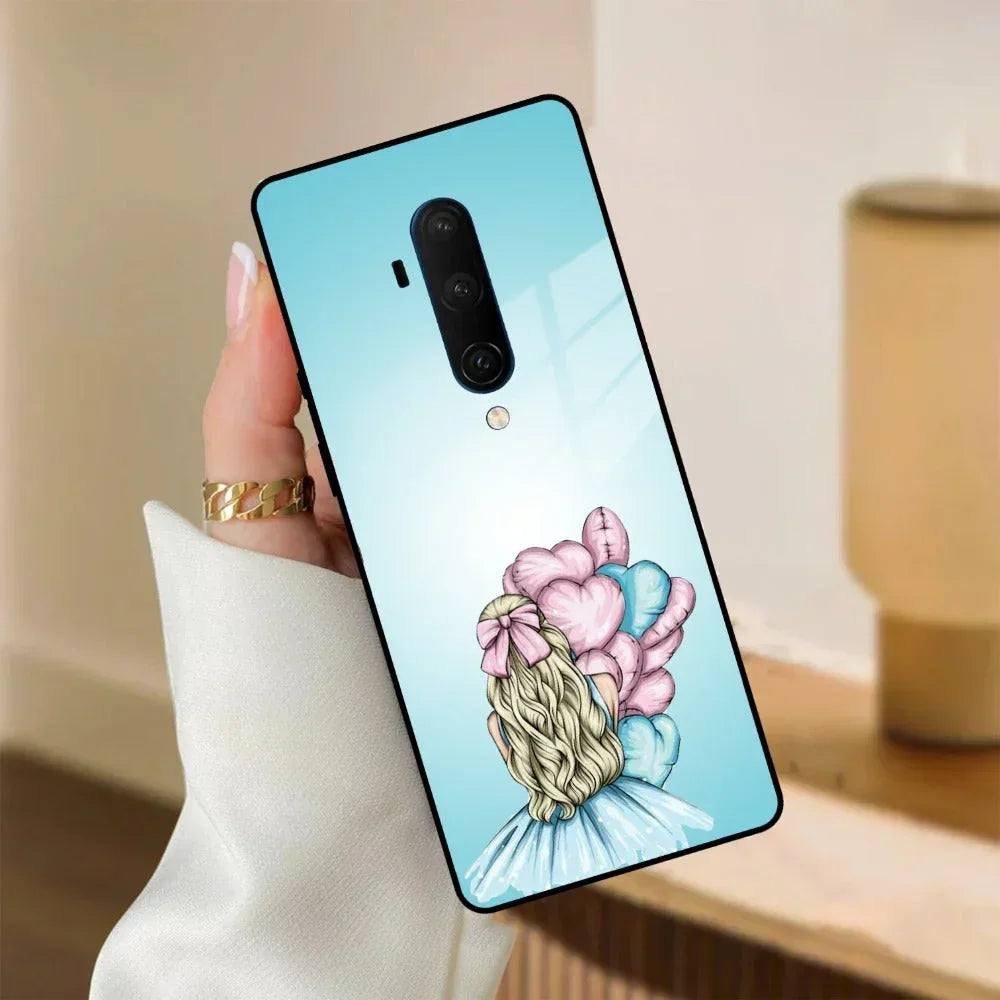 Styles Girl With Balloon Glass Case For Oneplus - ShopOnCliQ