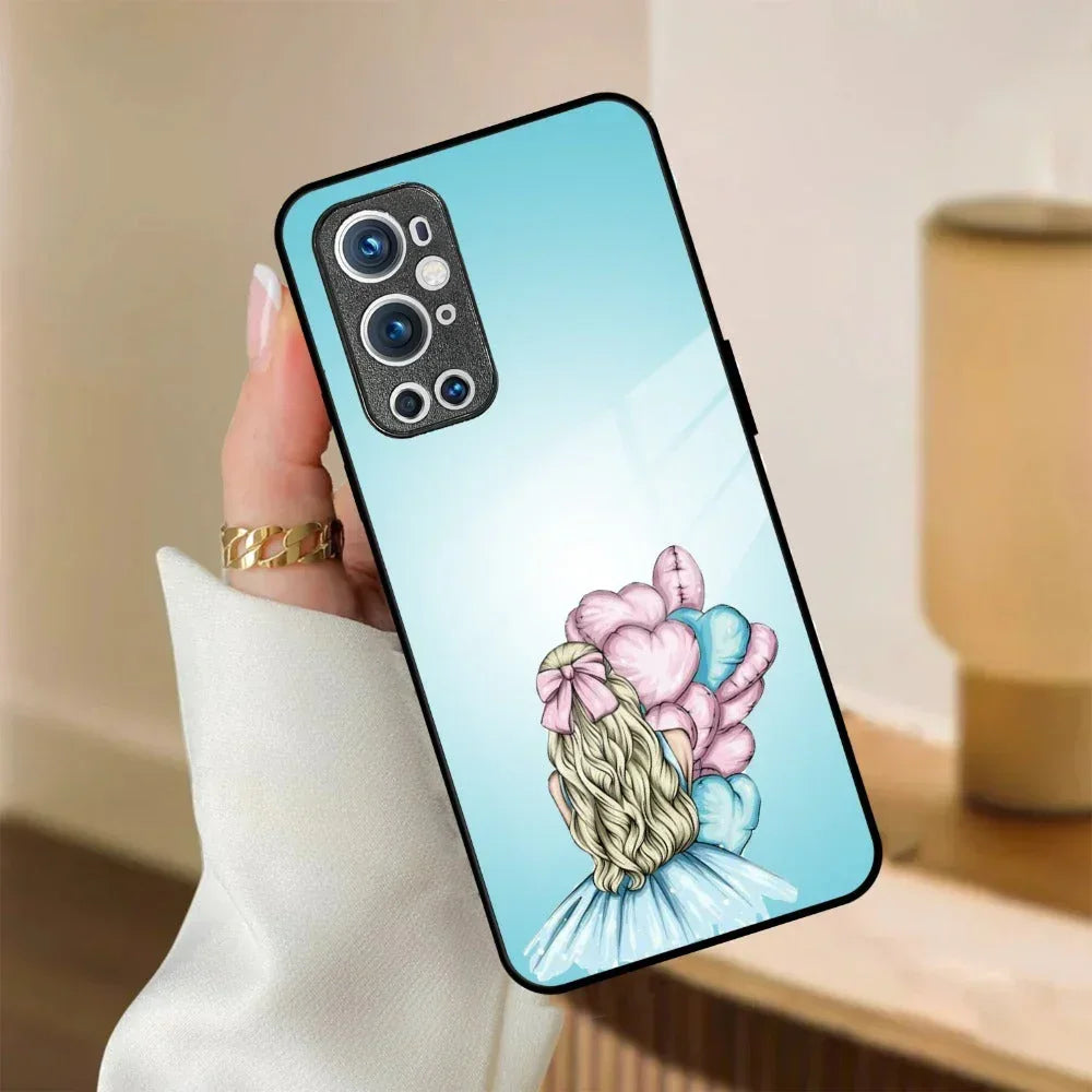 Styles Girl With Balloon Glass Case For Oneplus - ShopOnCliQ