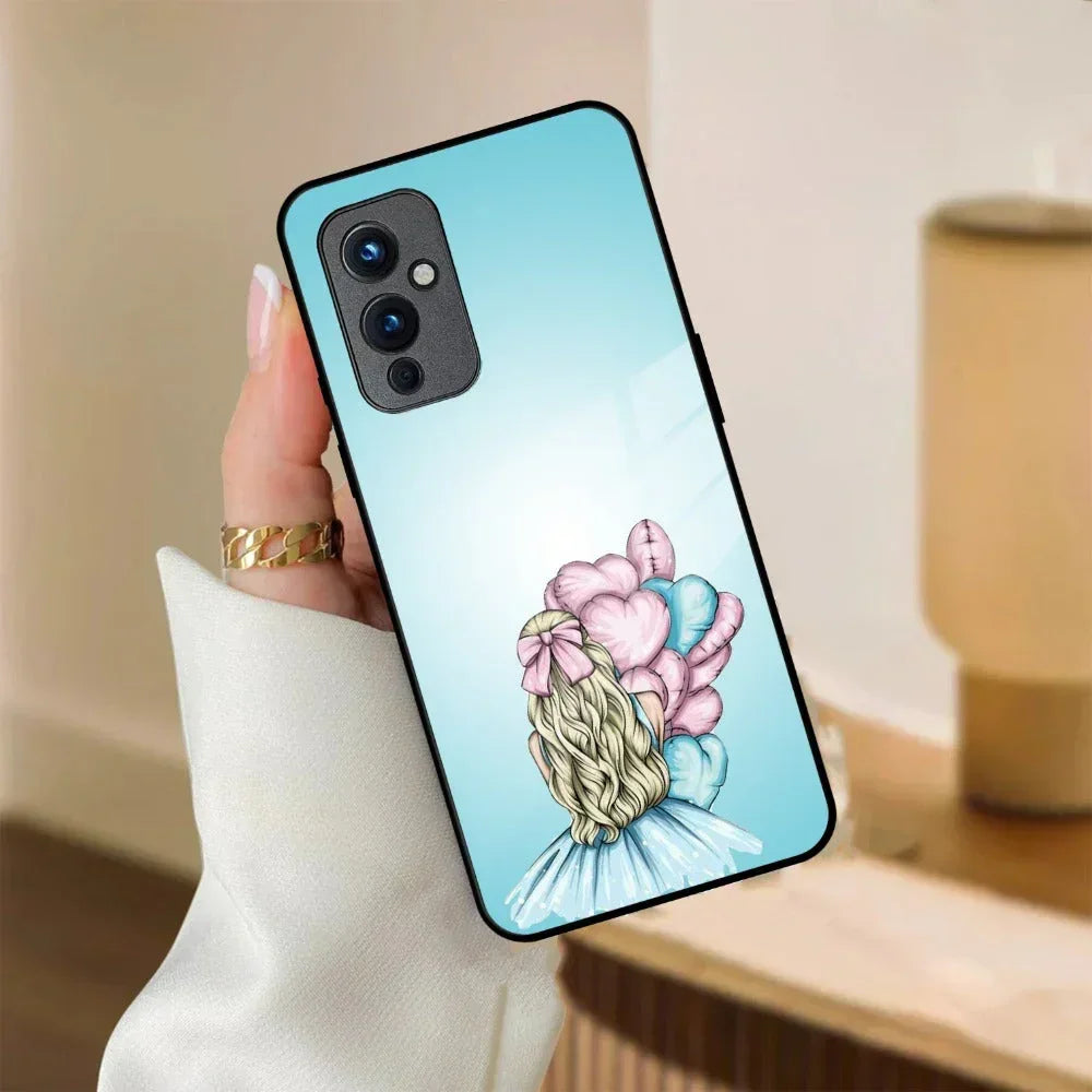 Styles Girl With Balloon Glass Case For Oneplus - ShopOnCliQ