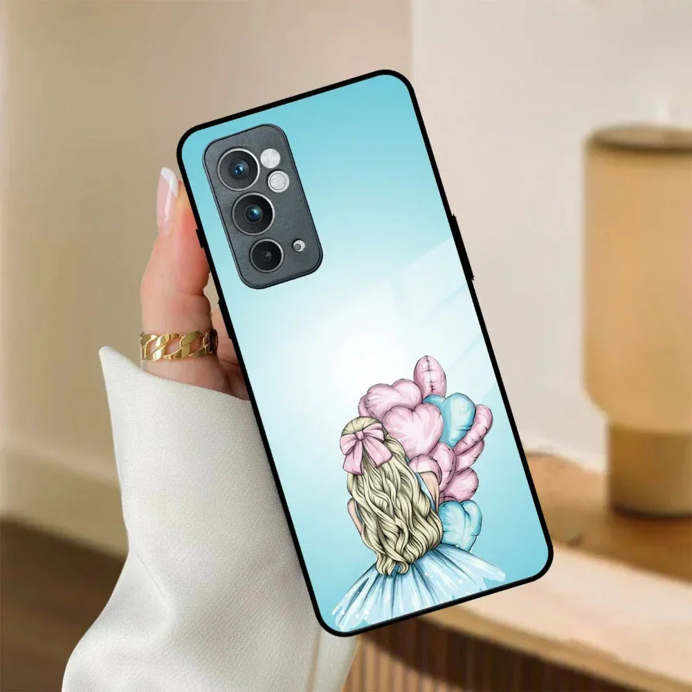 Styles Girl With Balloon Glass Case For Oneplus - ShopOnCliQ