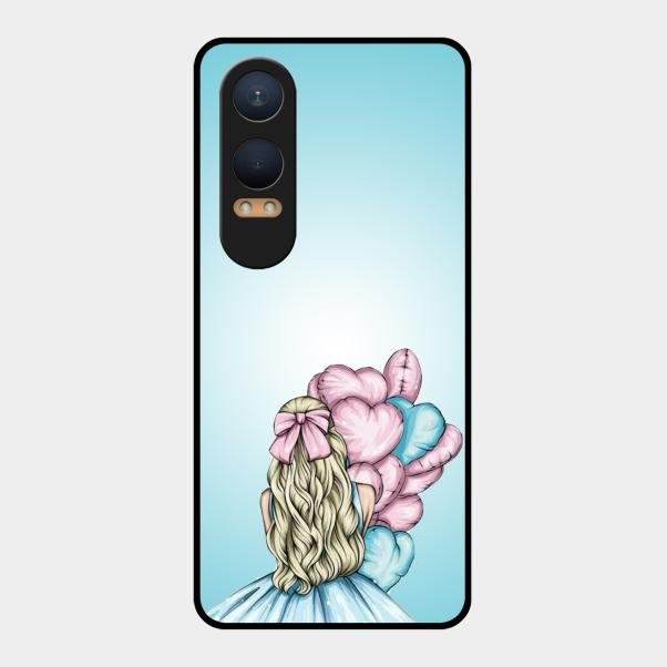Styles Girl With Balloon Glass Case For Oneplus Nord Ce 4 Lite 5G