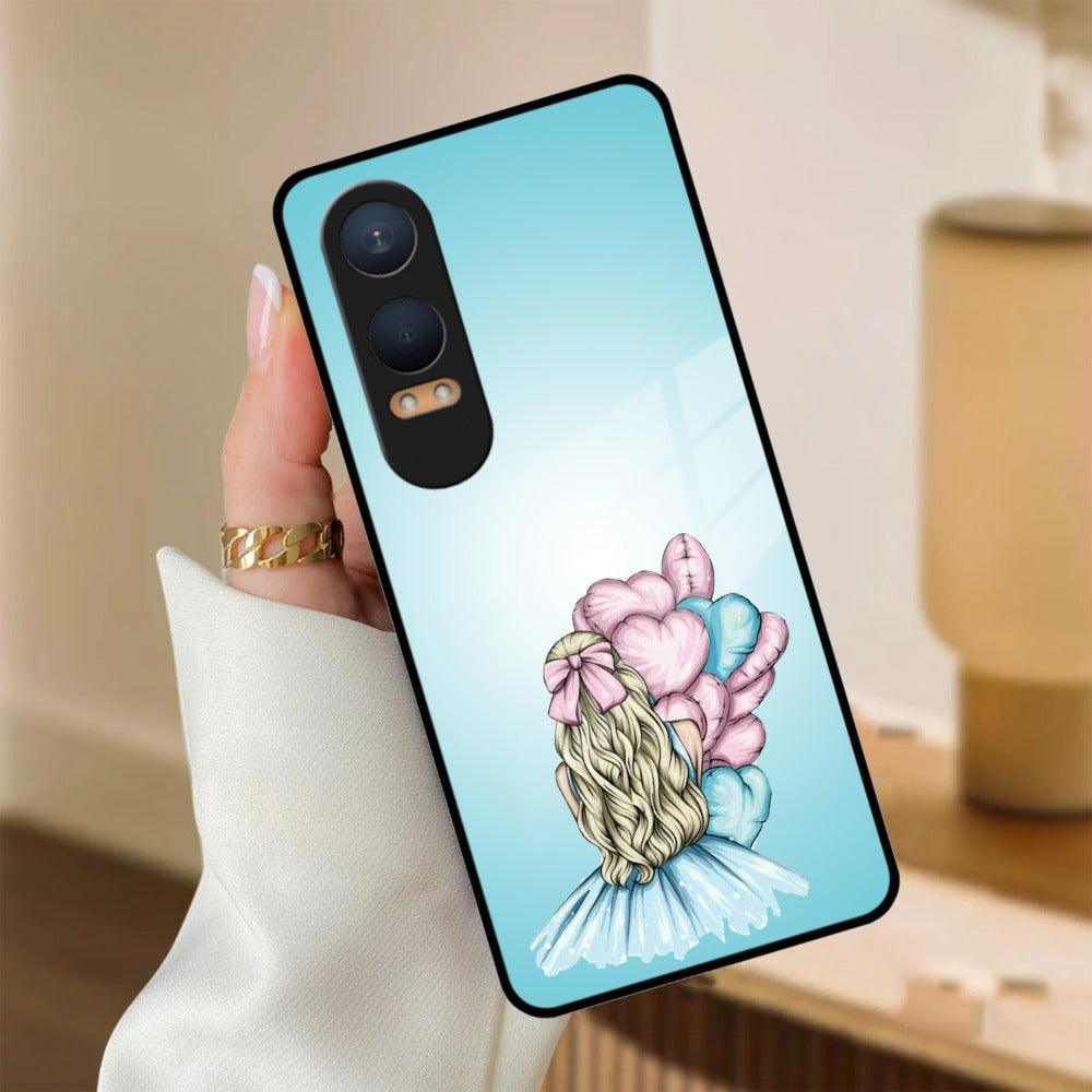 Styles Girl With Balloon Glass Case For Oneplus - ShopOnCliQ