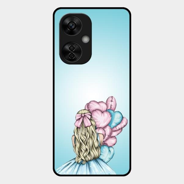 Styles Girl With Balloon Glass Case For Oneplus Nord Ce5 5G