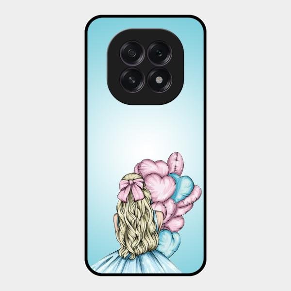 Styles Girl With Balloon Glass Case For Oppo F29 5G