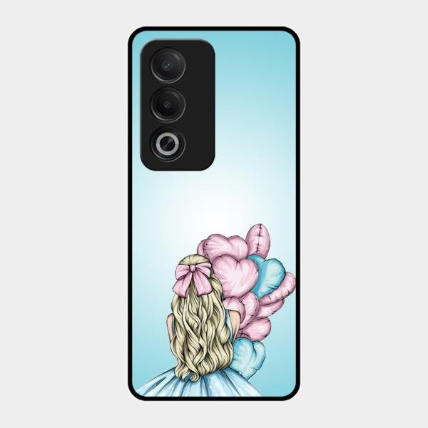 Styles Girl With Balloon Glass Case For Oppo K12X 5G