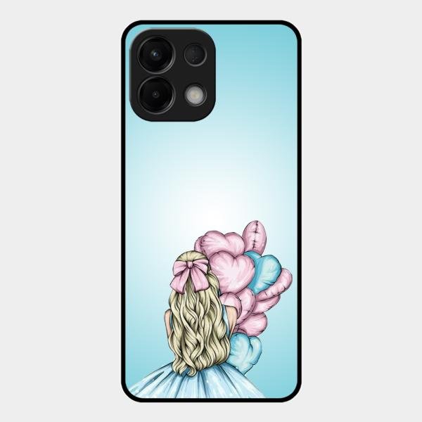 Styles Girl With Balloon Glass Case For Oppo K13 5G