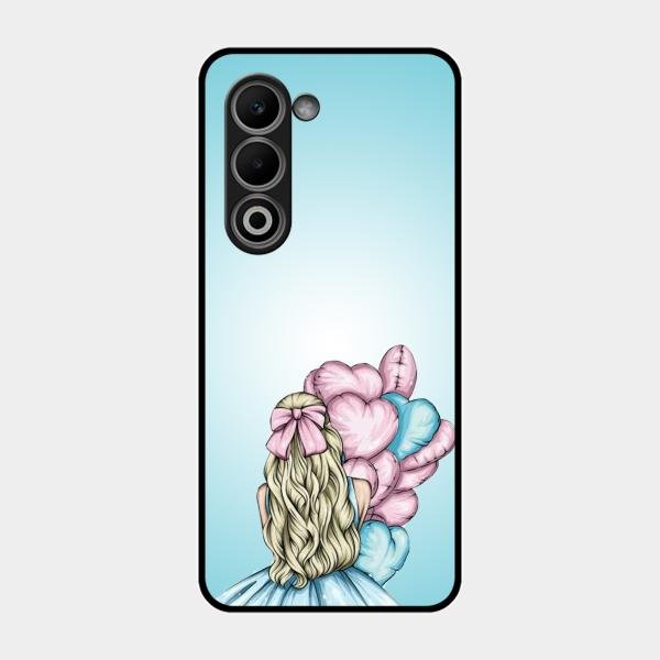 Styles Girl With Balloon Glass Case For Oppo K13X 5G
