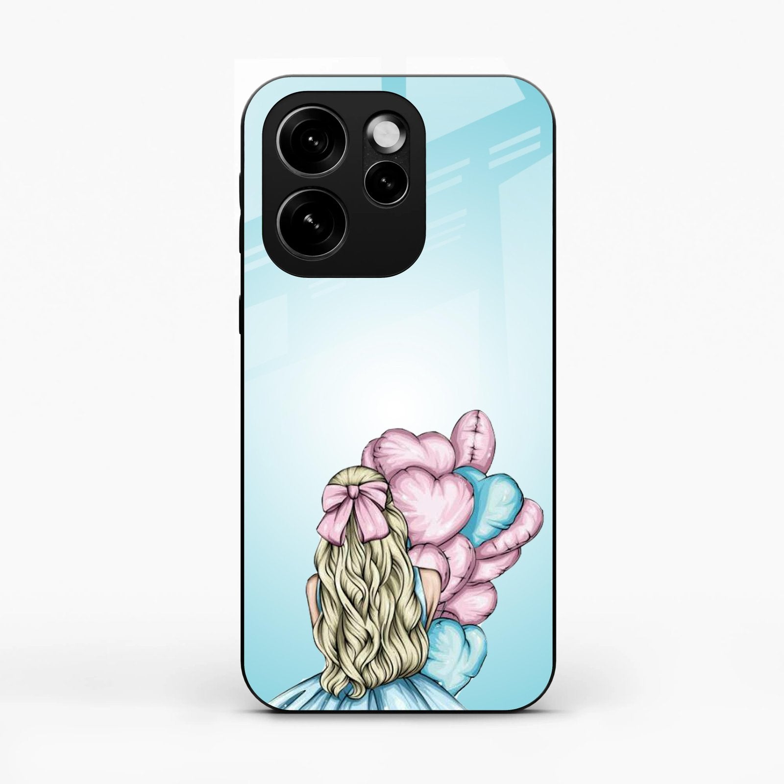 Styles Girl With Balloon Glass Case For Oppo Reno15 Pro Mini 5G