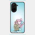 Styles Girl With Balloon Glass Case For Poco C71