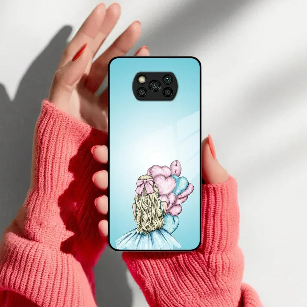 Styles Girl With Balloon Glass Case For Poco - ShopOnCliQ
