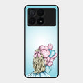 Styles Girl With Balloon Glass Case For Poco X6 Pro 5G
