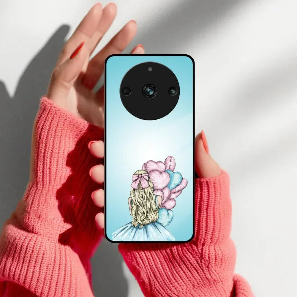 Styles Girl With Balloon Glass Case For Realme/Narzo - ShopOnCliQ