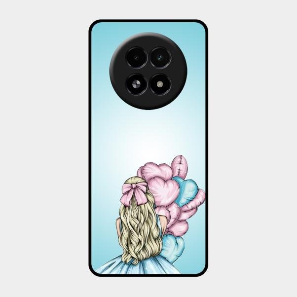 Styles Girl With Balloon Glass Case For Realme 13 5G