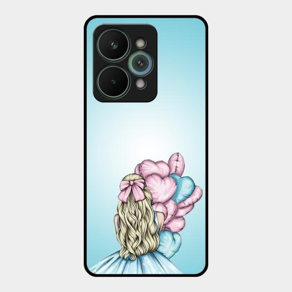 Styles Girl With Balloon Glass Case For Realme 15 Pro 5G