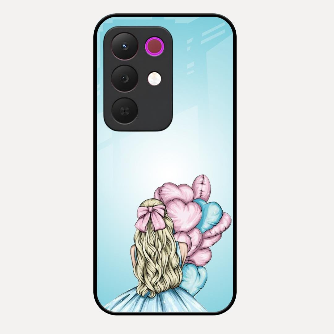 Styles Girl With Balloon Glass Case For Realme 15X 5G