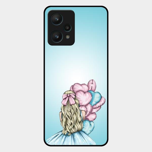 Styles Girl With Balloon Glass Case For Realme 9 Pro 5G